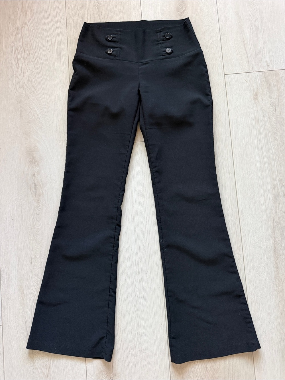 Valia Black Women's Pants with Stretch Blend